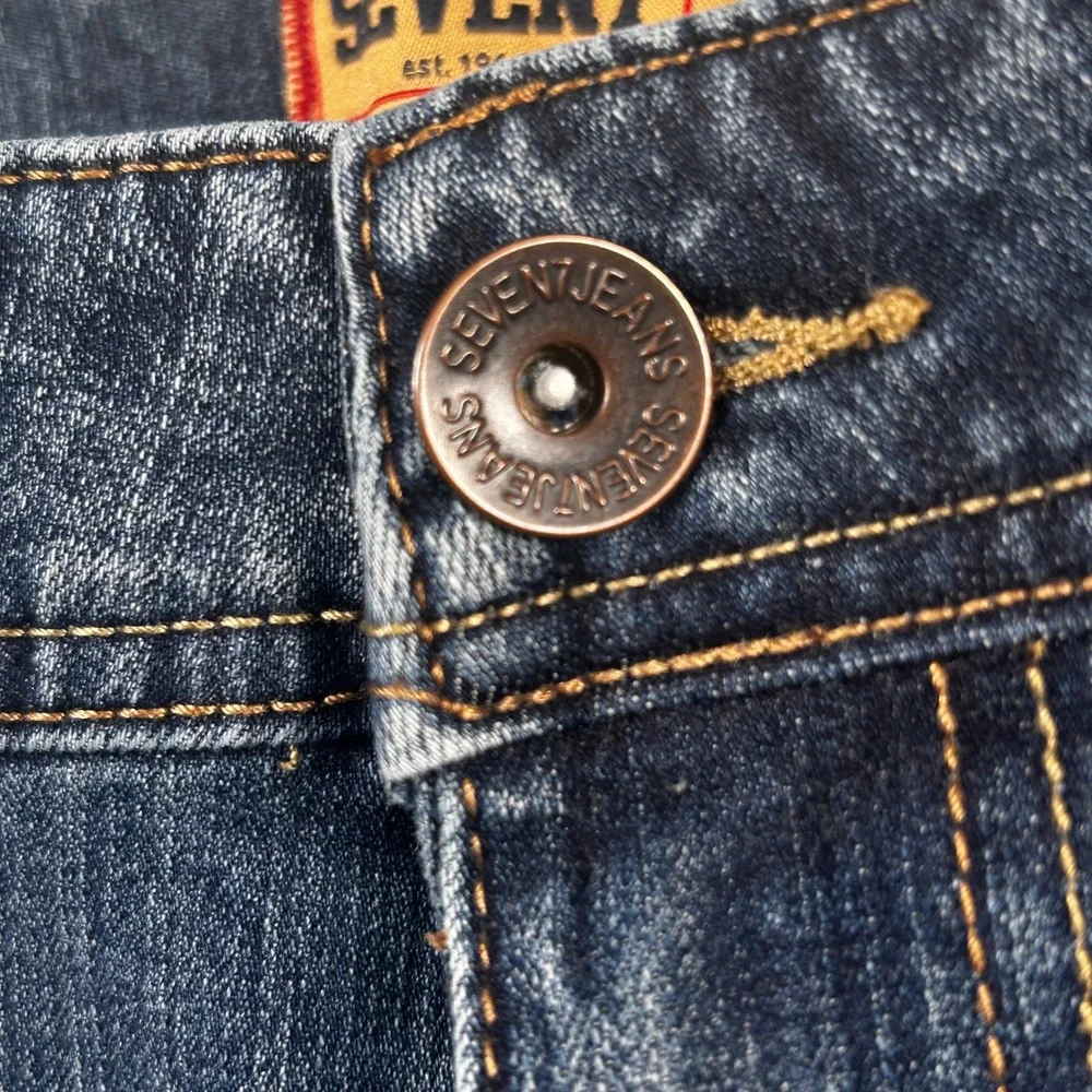 Seven7 Straight Fit Jeans Brown Tint Mens 34x32 SN1364 Denim EUC